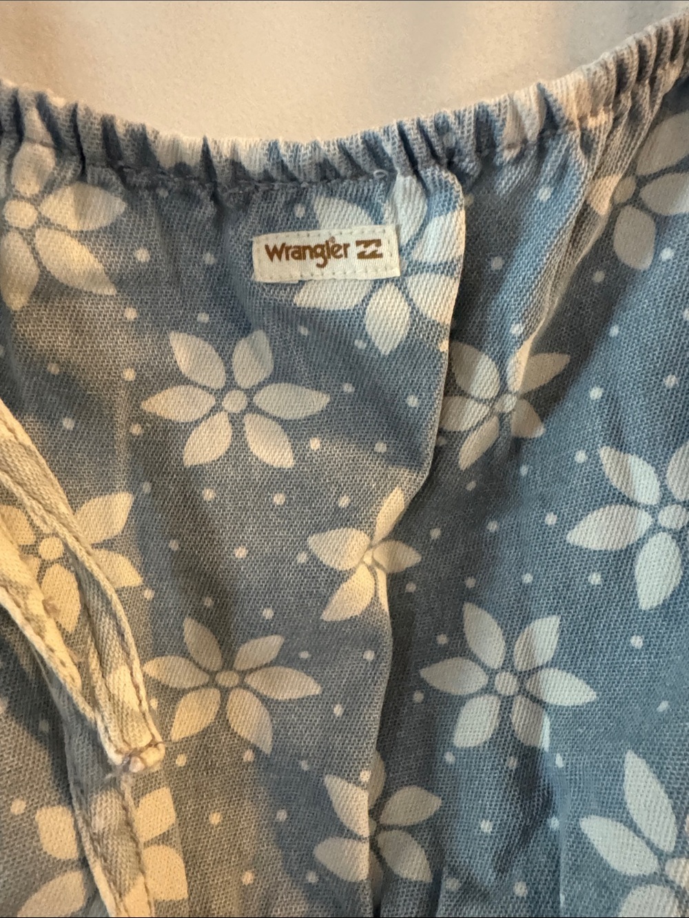 Billabong Wrangler Light Blue Floral Tie-Shoulder Crop Top - Picture 7 of 7